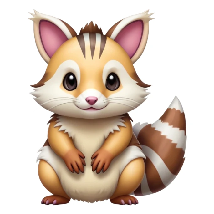 Colorful Linoone-Furret-hybrid sticker