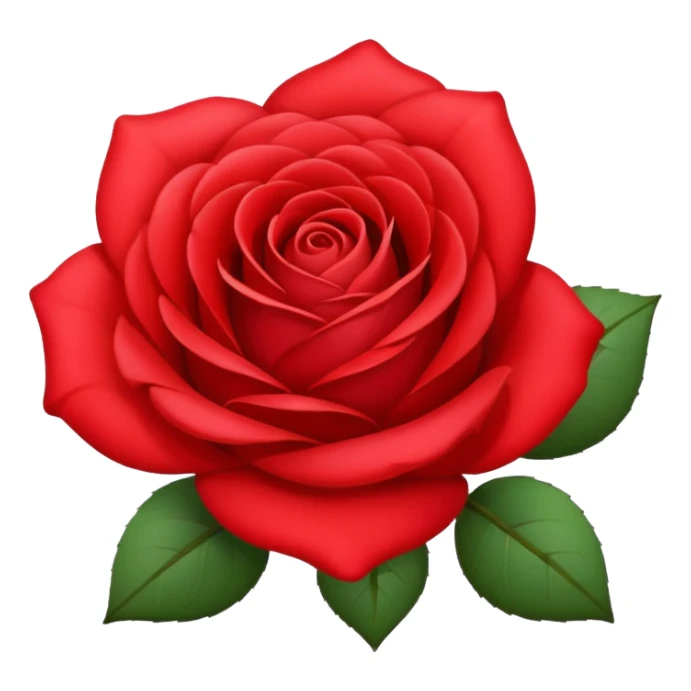 Rosa de color rojo y pequeña sin hojas  sticker