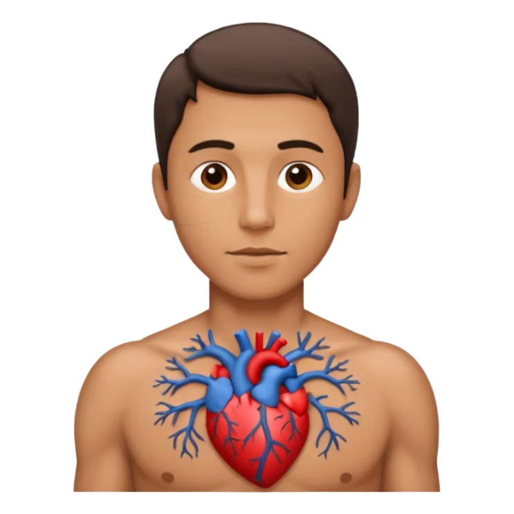 a man who has fixed his heart and his veins sticker