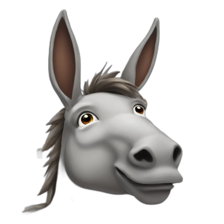 Over sized Donkey head sticking out of a  palace sticker