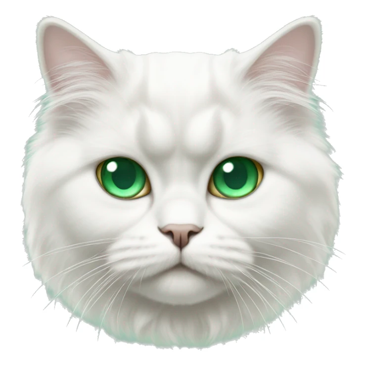 White Persian Cat, Emerald-colored eyes sticker