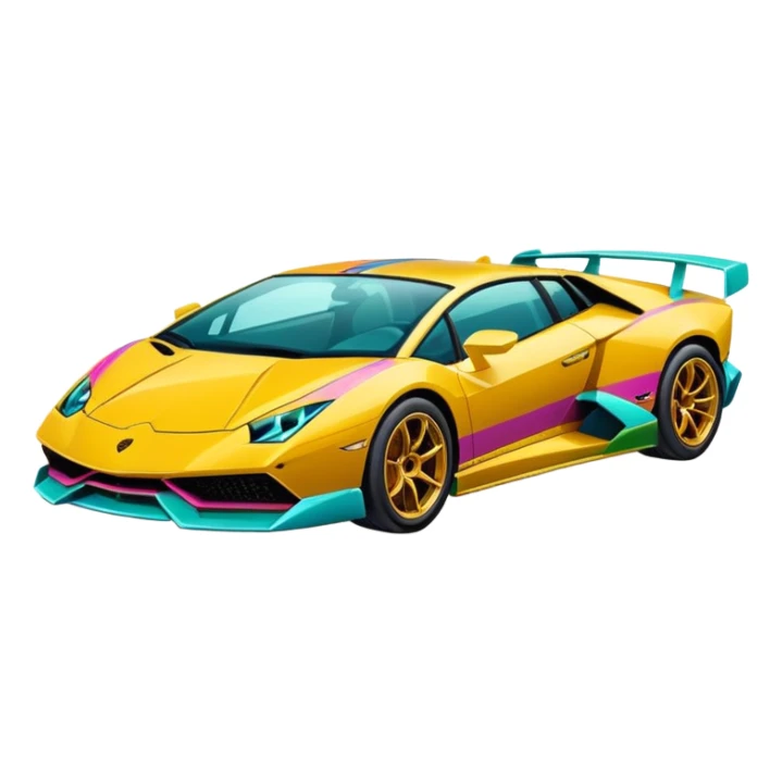 A retro sticker of a Lamborghini Sian sticker