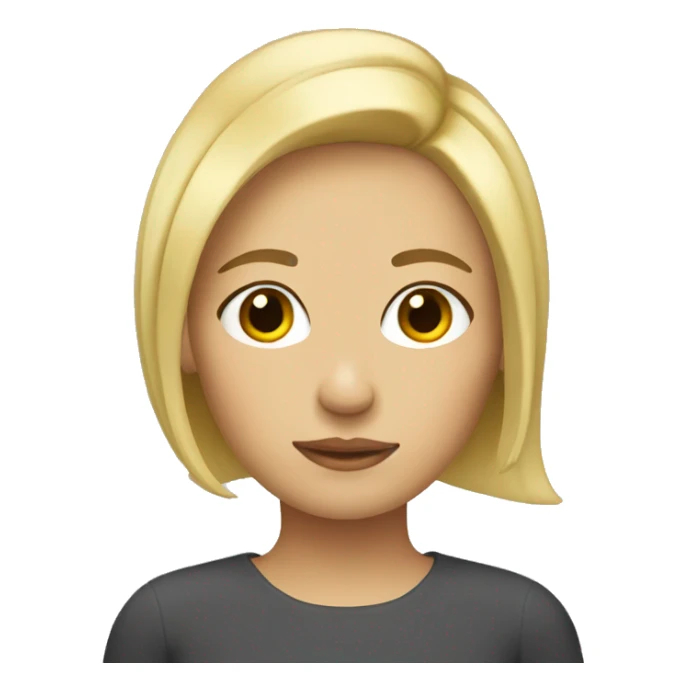 blonde girl with short picky hair  sticker
