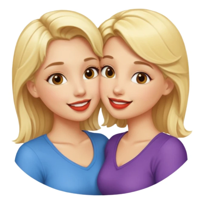 2 hot blonde girls kissing sticker