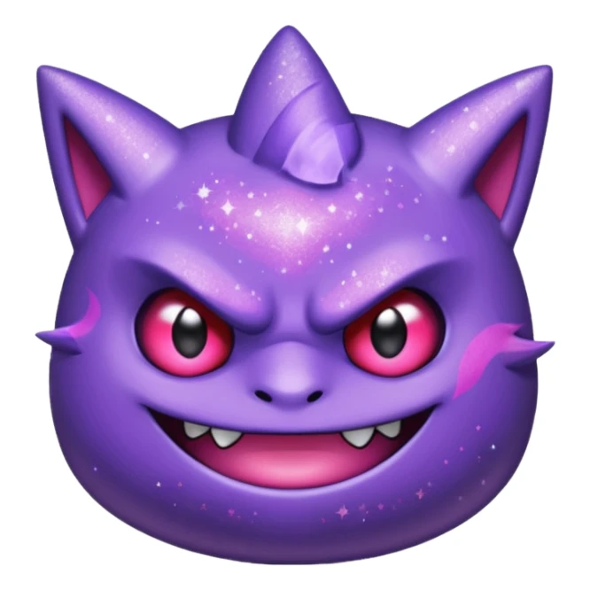 glitter purple and pink gengar sticker