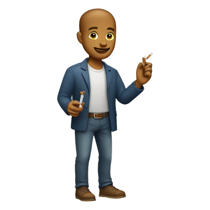 Man with carkey in his left hand and cigarette in right hand sticker