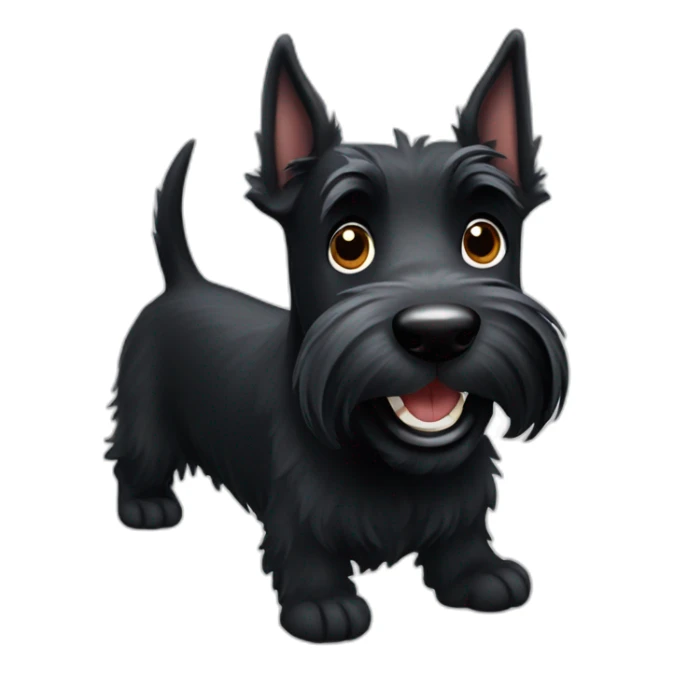 happy scottish terrier sticker