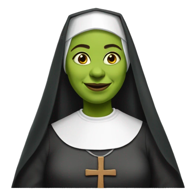 Sister Shrek, a nun of the precious blood convent sticker
