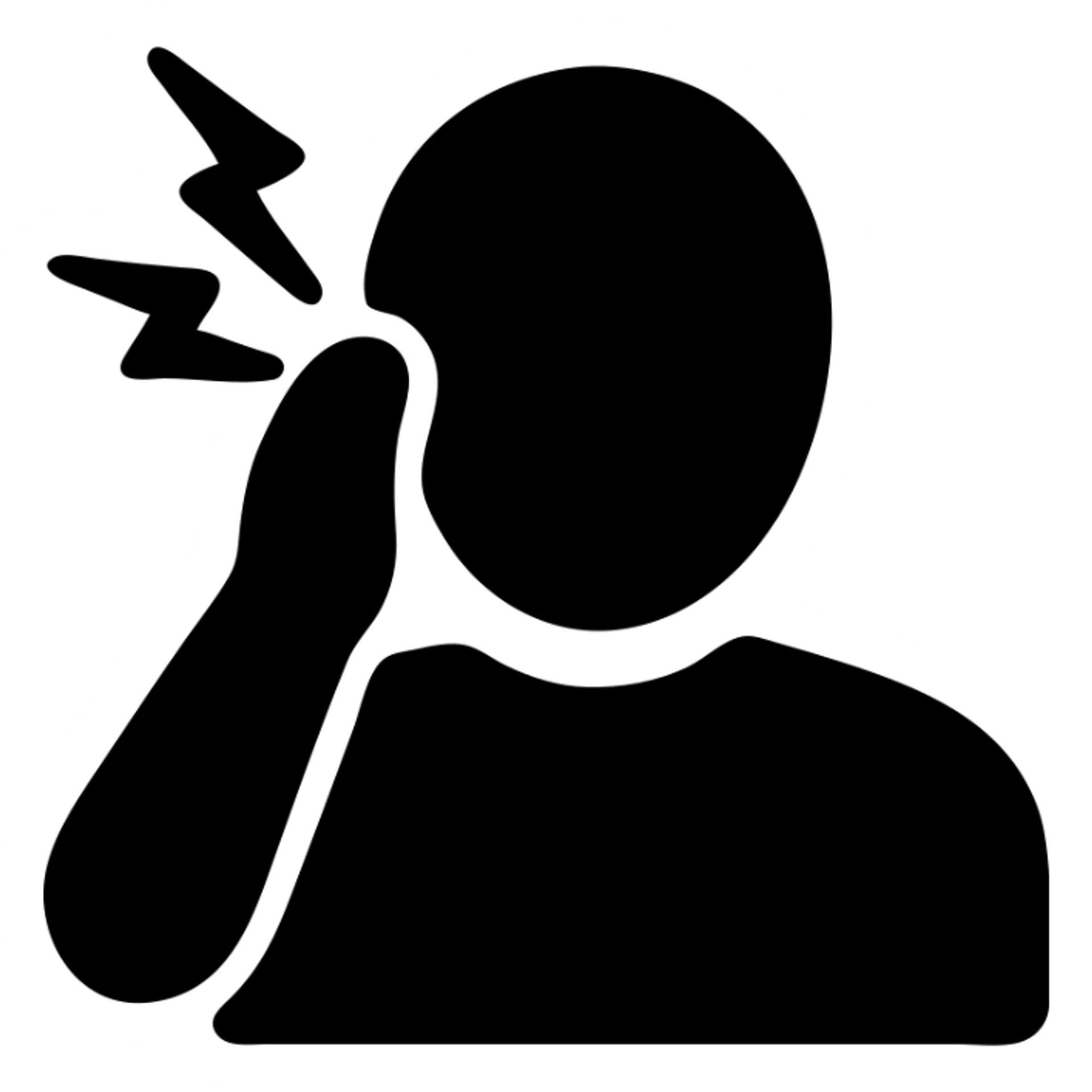 A person with earache sticker