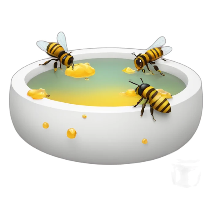Bees chilling in jacuzzi full of honey sticker