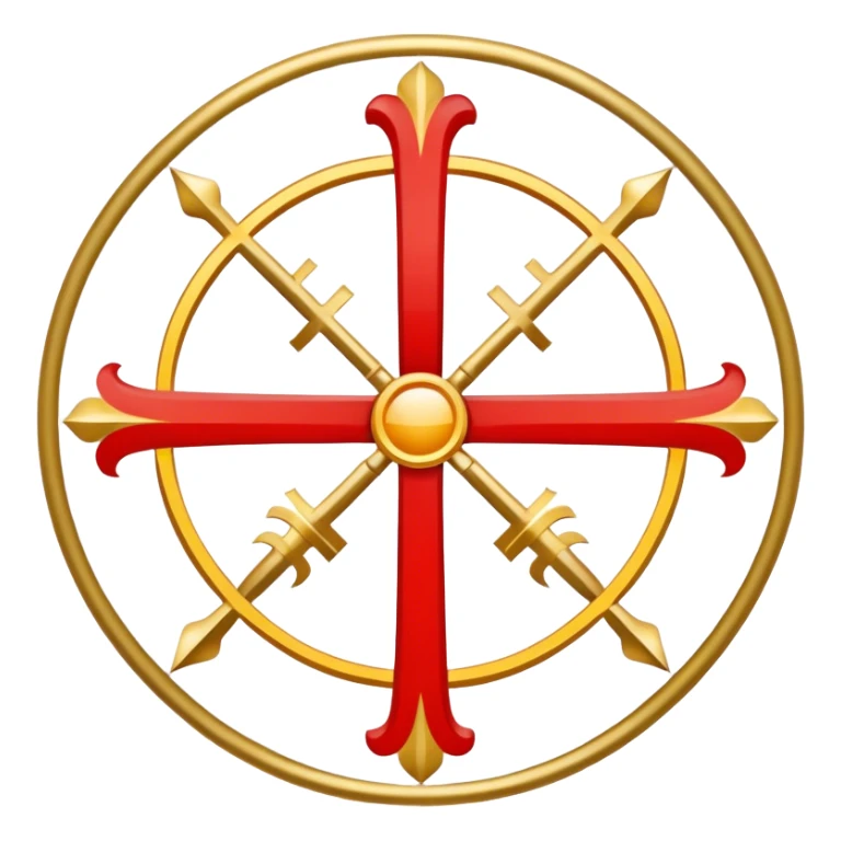 Pope's emblem with a touch of red sticker