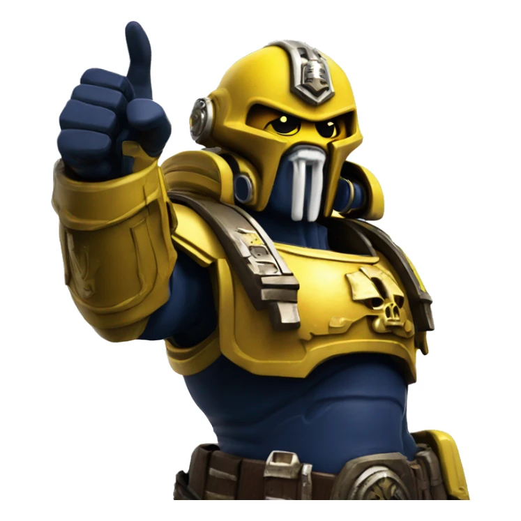 Warhammer 40k yellow space marine Thumbs up sticker
