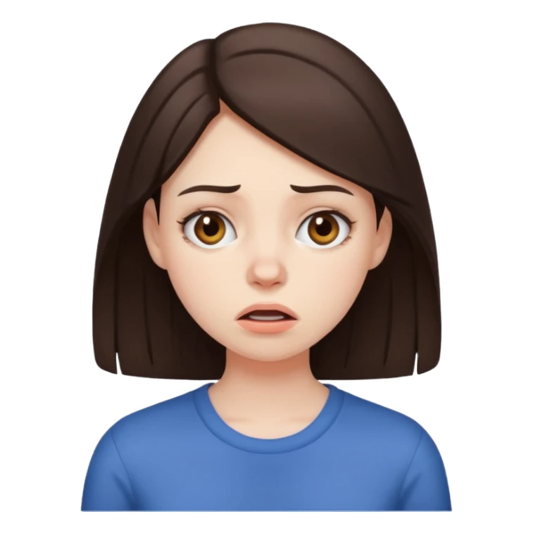 Stressed brunette girl  sticker