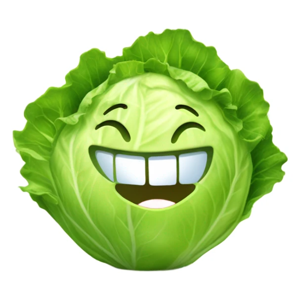 lettuce with a happy face holds a mirror in his hand and looks at it sticker