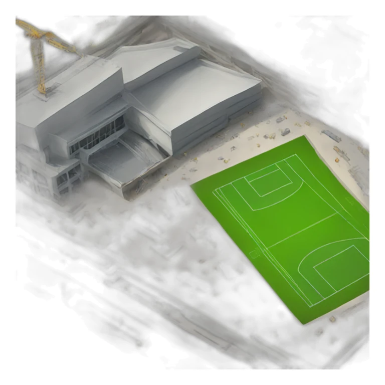 construction yard of a sports facility sticker