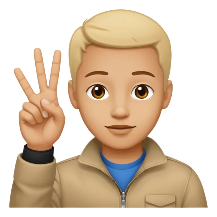 Yvl hand sign only 3 fingers up sticker