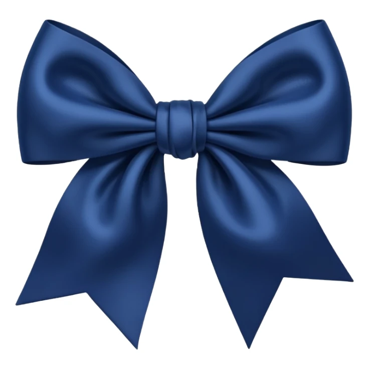 Navy blue bow sticker