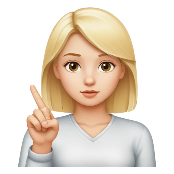 Blonde girl giving the finger  sticker