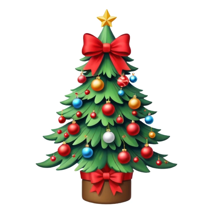 CHRISTMAS WHITE AESTHETIC CHRISTMAS TREE WITH BOWS sticker