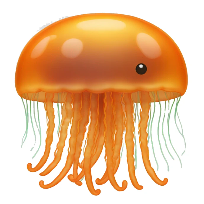 Orange jellyfish sticker