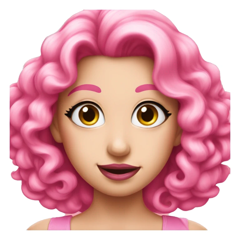 pinkie up with pink nail polish  sticker