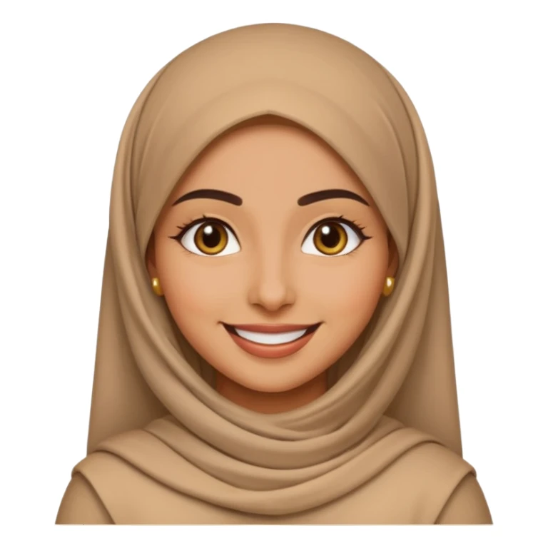 Tête jolie femme emoji arabe Réal sticker