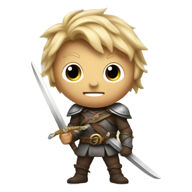 fantasythemed emoji with sword and sh sticker