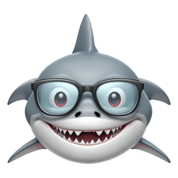 Crea un tiburon con lentes sticker