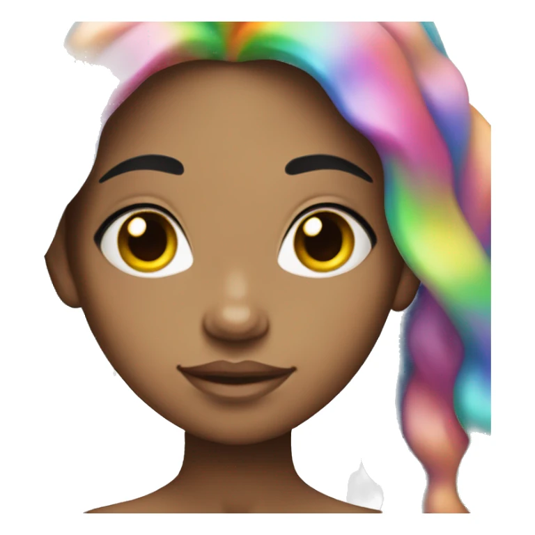 White Mermaid with rainbow hair and freckles sticker