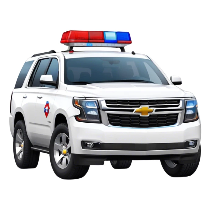 Emergency Response SUV - Chevrolet Tahoe (Model Year: 2021) (Iconic colour: White with red/blue sirens) sticker