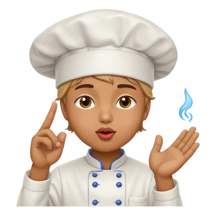 chef emoji blowing a kiss sticker