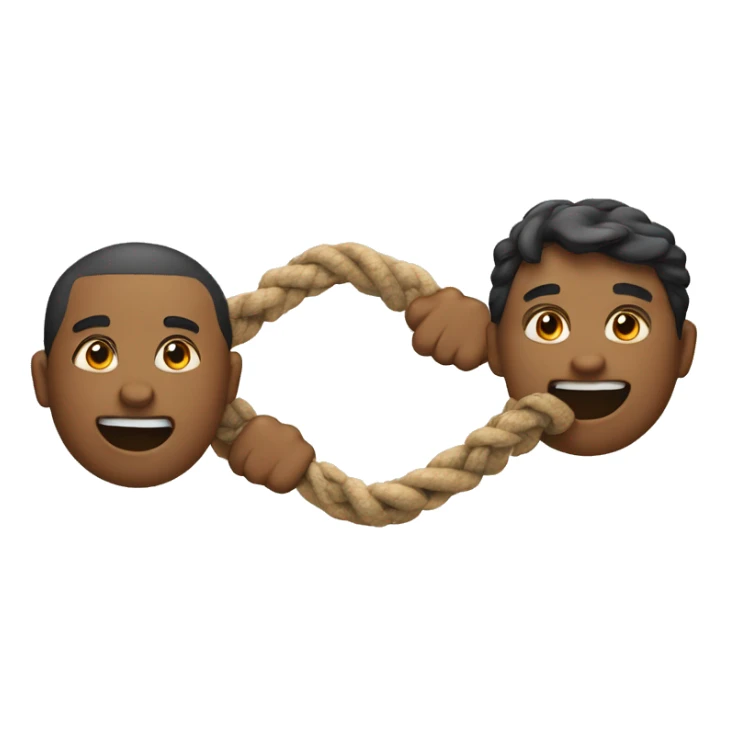 Four on the left, one on the right, tug-of-war sticker