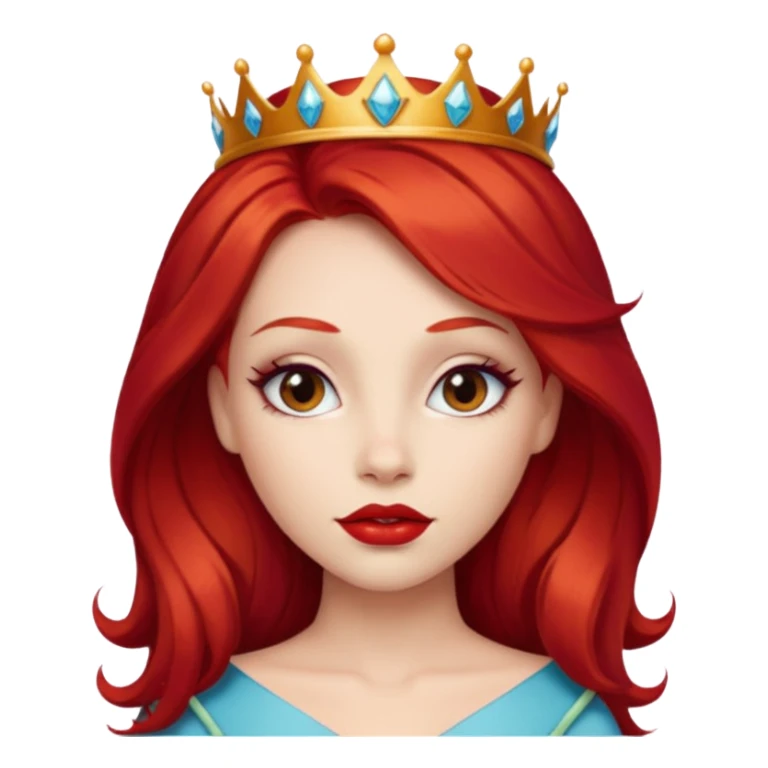 Sexy red hair princess sticker