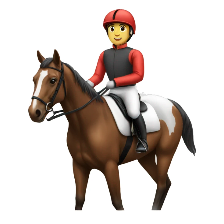 a jockey riding a horse sticker