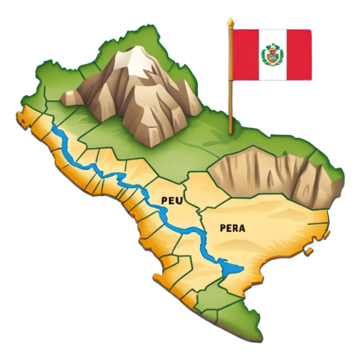 I want that you generate a correct Peru map sticker