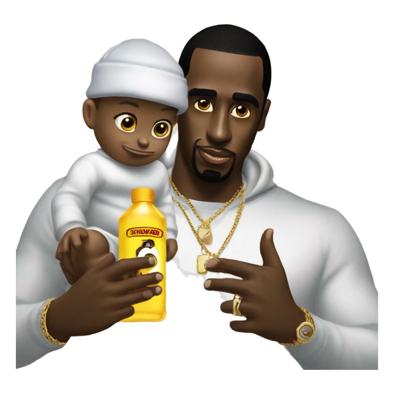 P Diddy and baby oil sticker