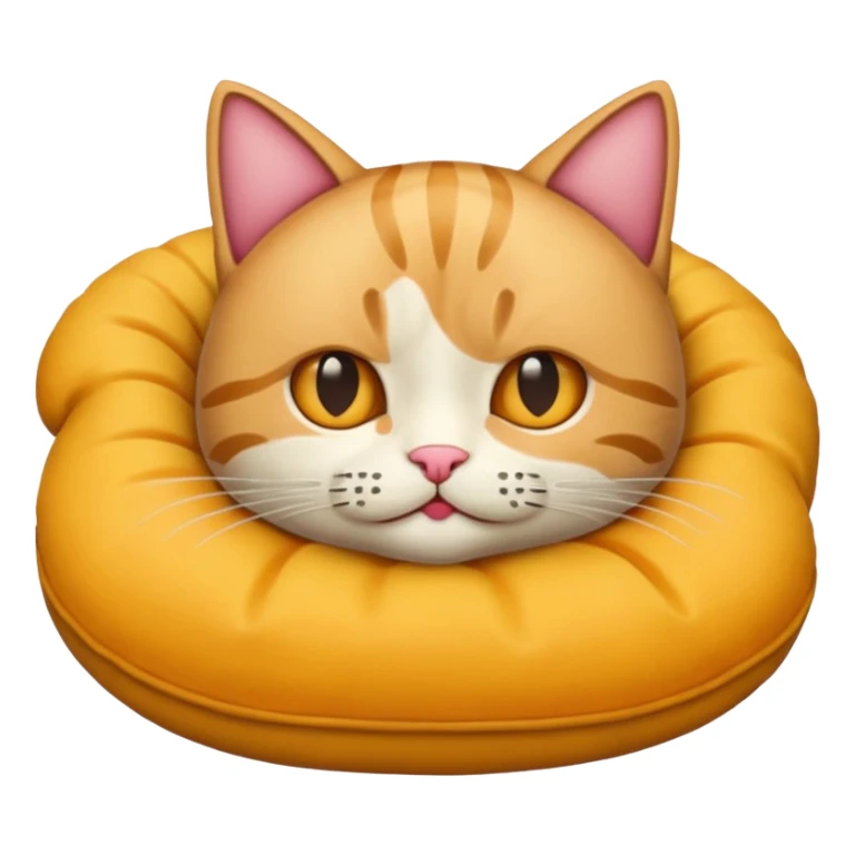 gatito acostado en un cojín sticker