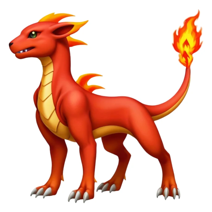 Houndoom-Charmeleon-Fakémon-hybrid-creature (full body)  sticker