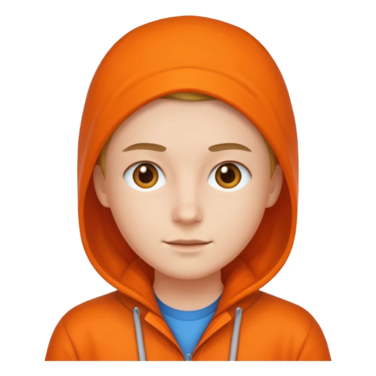 loper in oranje kledij sticker