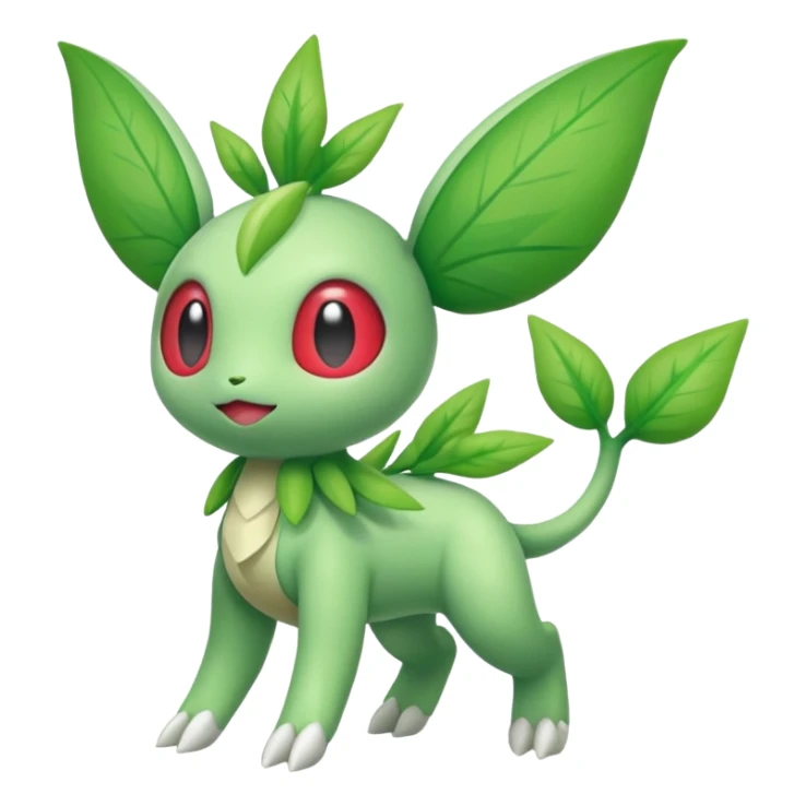 Celebi-Flygon-Shaymin-Chikorita-fusion (full body) sticker