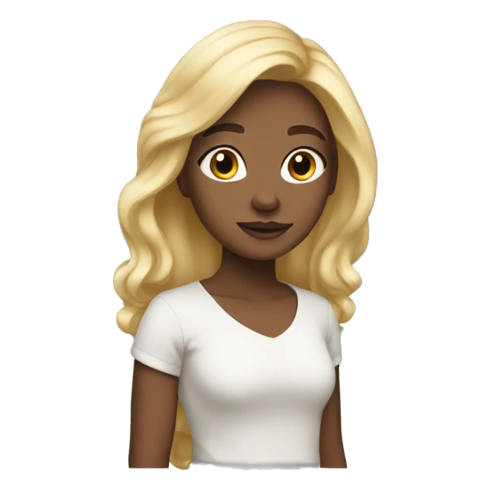 be brave blond hair girl sticker