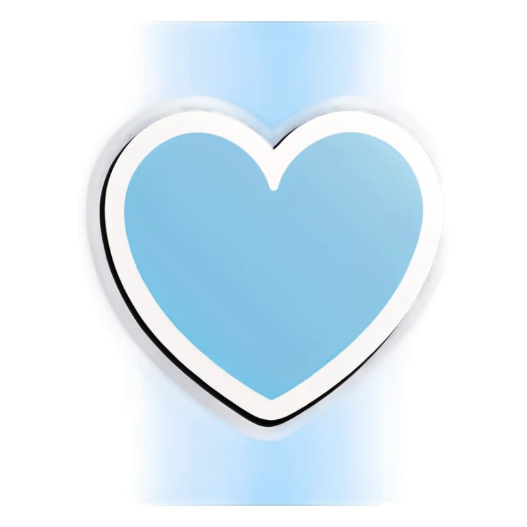 Baby blue heart with starts  sticker