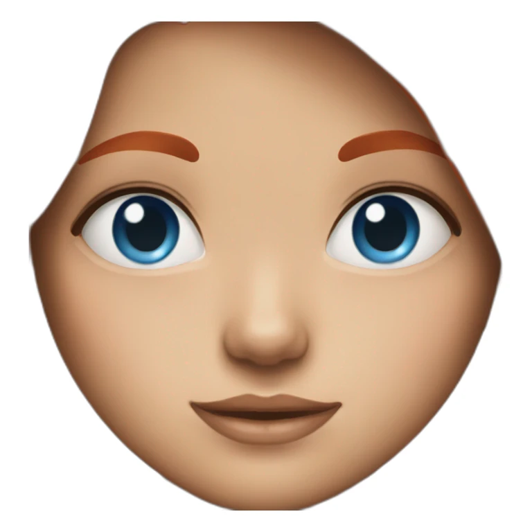 Blue eyes red hair girl sticker