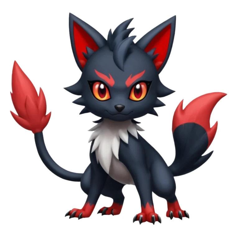 Skuntank-Litten-Absol-Zorua-Sneasel-fusion, full body sticker