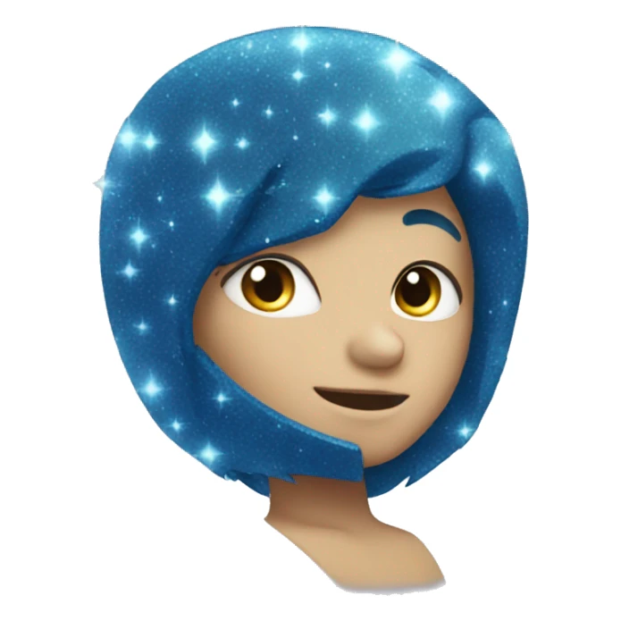 blue sparkle sticker