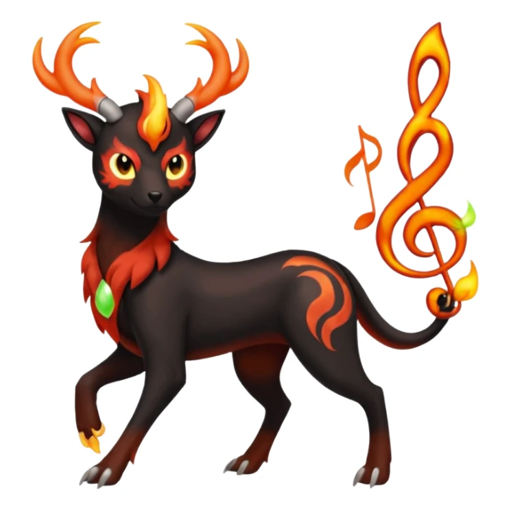 Darkrai-Houndoom-Meloetta-Fakémon-creature-hybrid-fusion, full body sticker