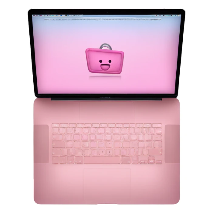Pink MacBook Air and pink iPad  sticker