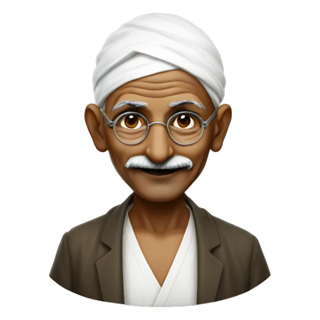 mahatma Gandhi with pickari sticker