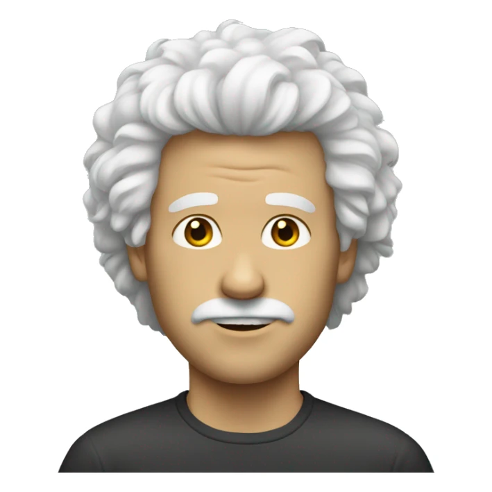 white man with fluffy hair sticker