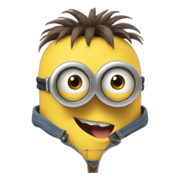 Minion love heart sticker